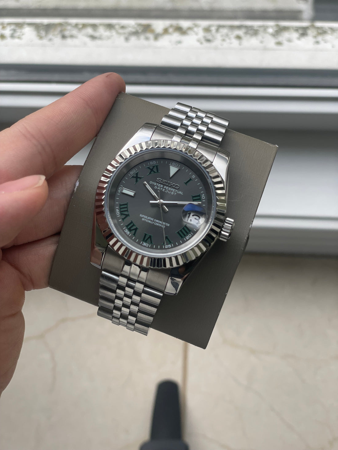 Wimbledon Datejust Seiko mod