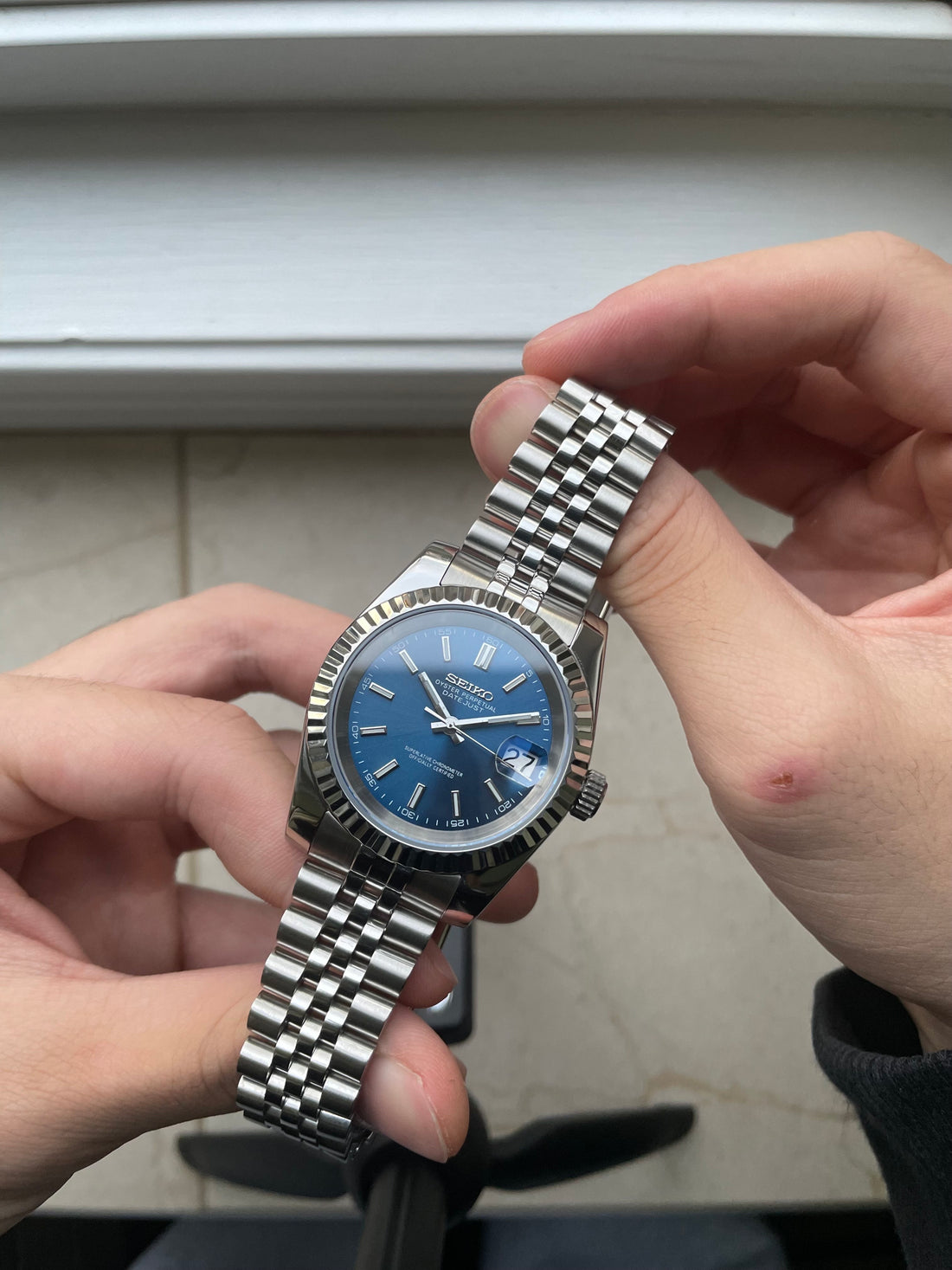 Classic blue Datejust Seiko mod
