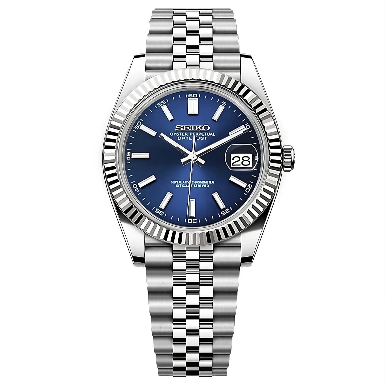 Classic blue Datejust Seiko mod