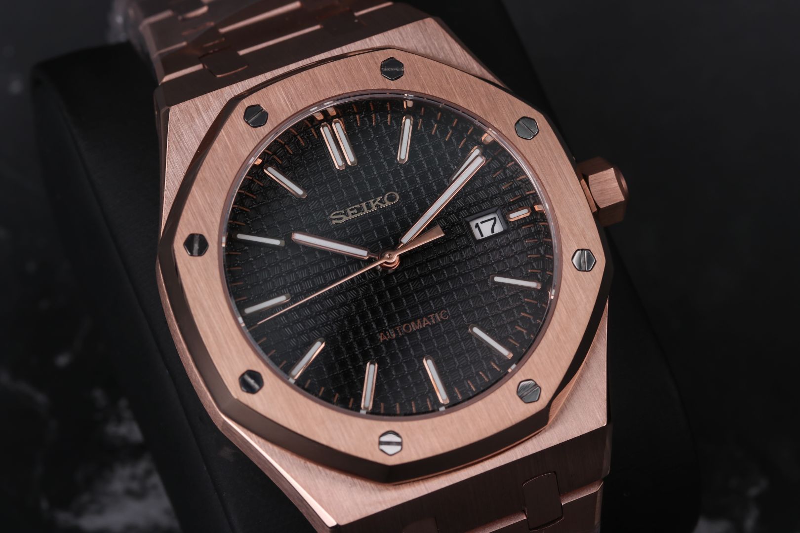 Rose gold Royal Oak Seiko mod