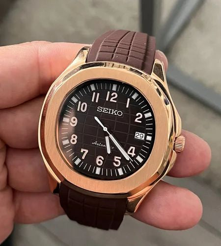 Brown Aquanaut Seiko mod