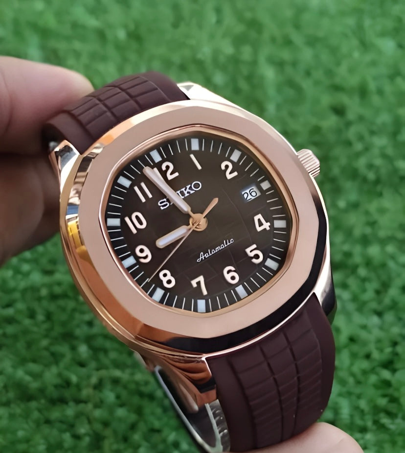 Brown Aquanaut Seiko mod