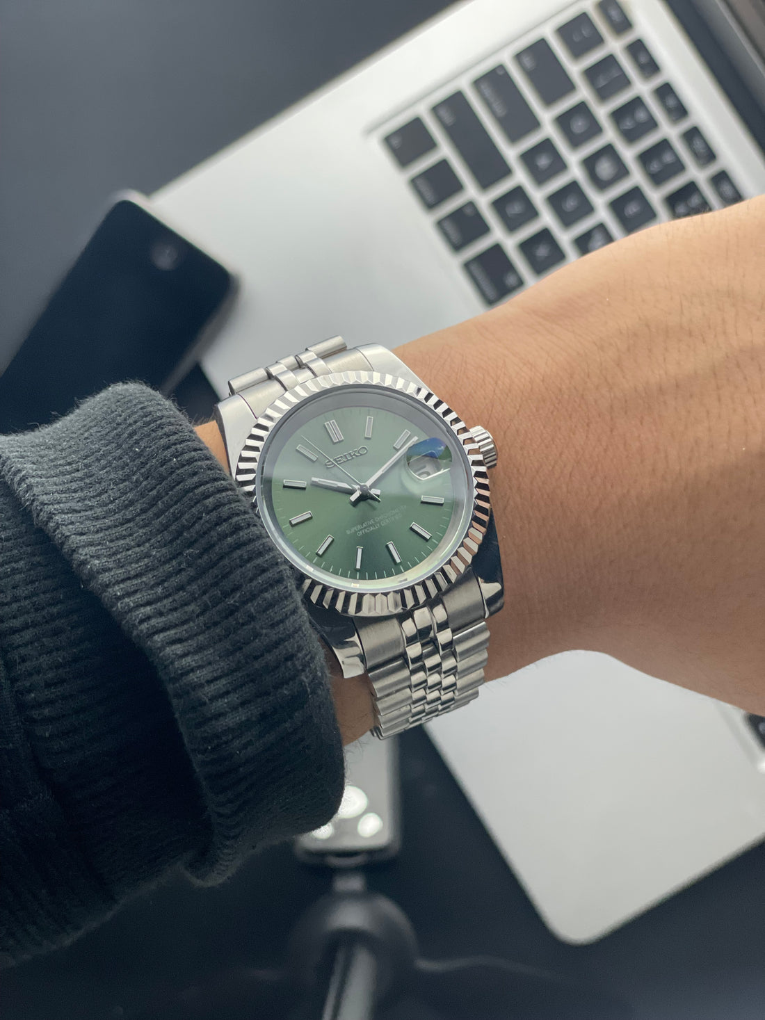 Classic green Datejust Seiko mod