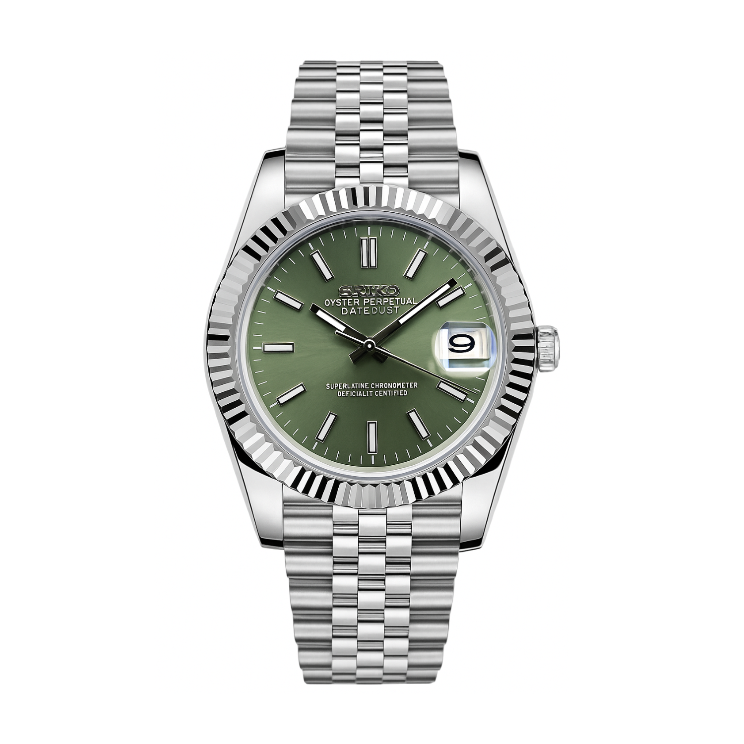 Classic green Datejust Seiko mod