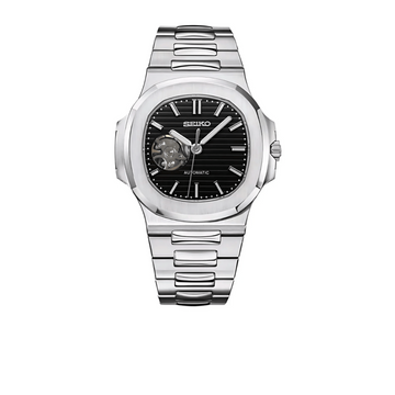 Openheart Black Nautilus Seiko mod