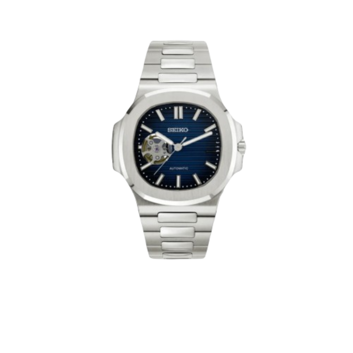 Openheart Blue Nautilus Seiko mod