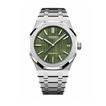 Green Royal Oak Seiko mod