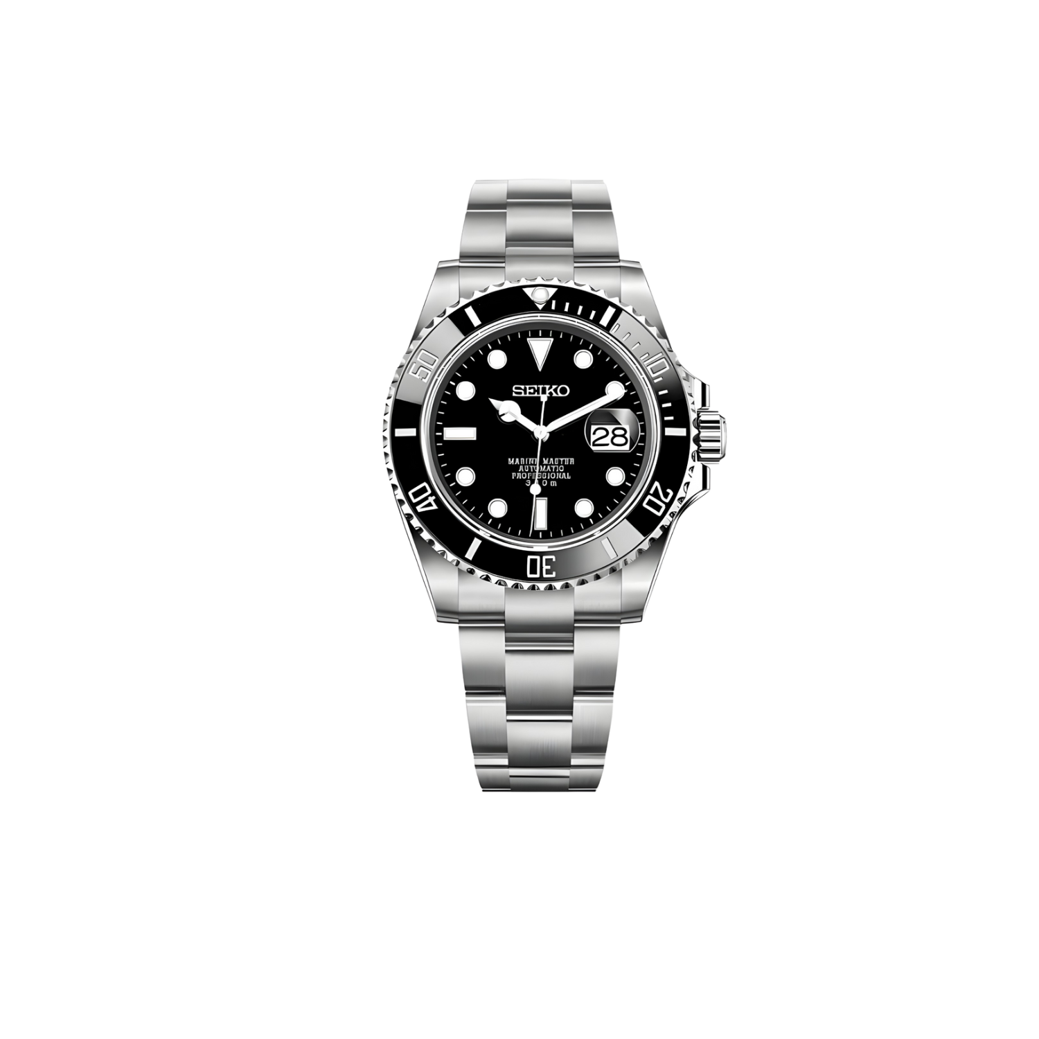 Black Submariner Seiko mod